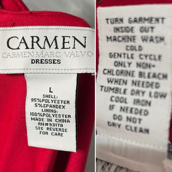 Carmen Marc Valvo Womens Cut and Sew Sparkly Cocktail Dress Size L - Picture 16 of 16